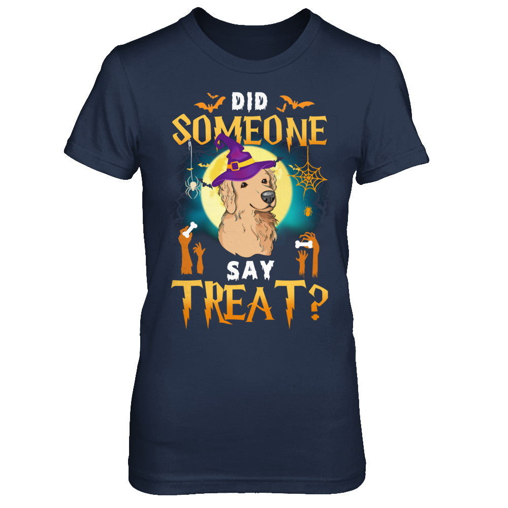 Did Someone Say Treat Golden Retriever Halloween Costume T-Shirt & Hoodie | Teecentury.com