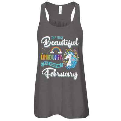 The Most Beautiful Unicorns Are Born In February Birthday T-Shirt & Tank Top | Teecentury.com