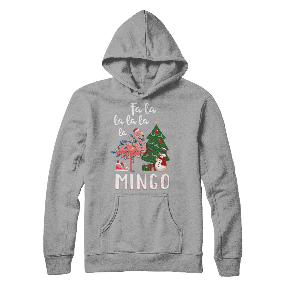 Cute Pink Flamingo Santa Hat Merry Christmas T-Shirt & Hoodie | Teecentury.com