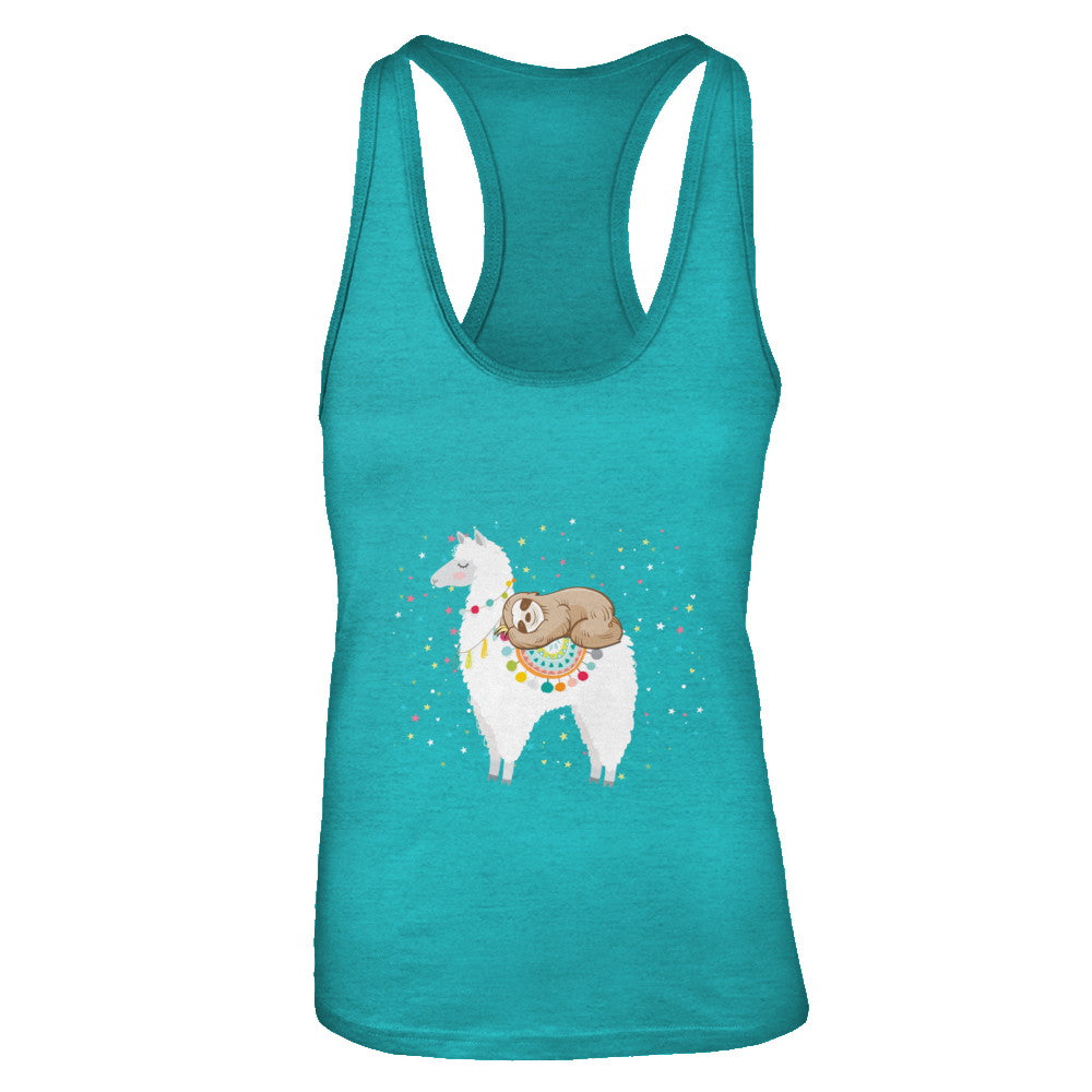 Funny Sloth Riding Llama Lover T-Shirt & Tank Top | Teecentury.com