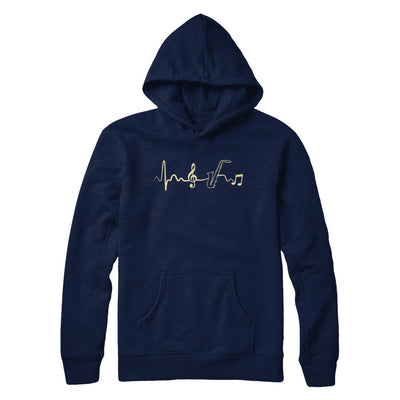 Saxophone Heartbeat Musician T-Shirt & Hoodie | Teecentury.com