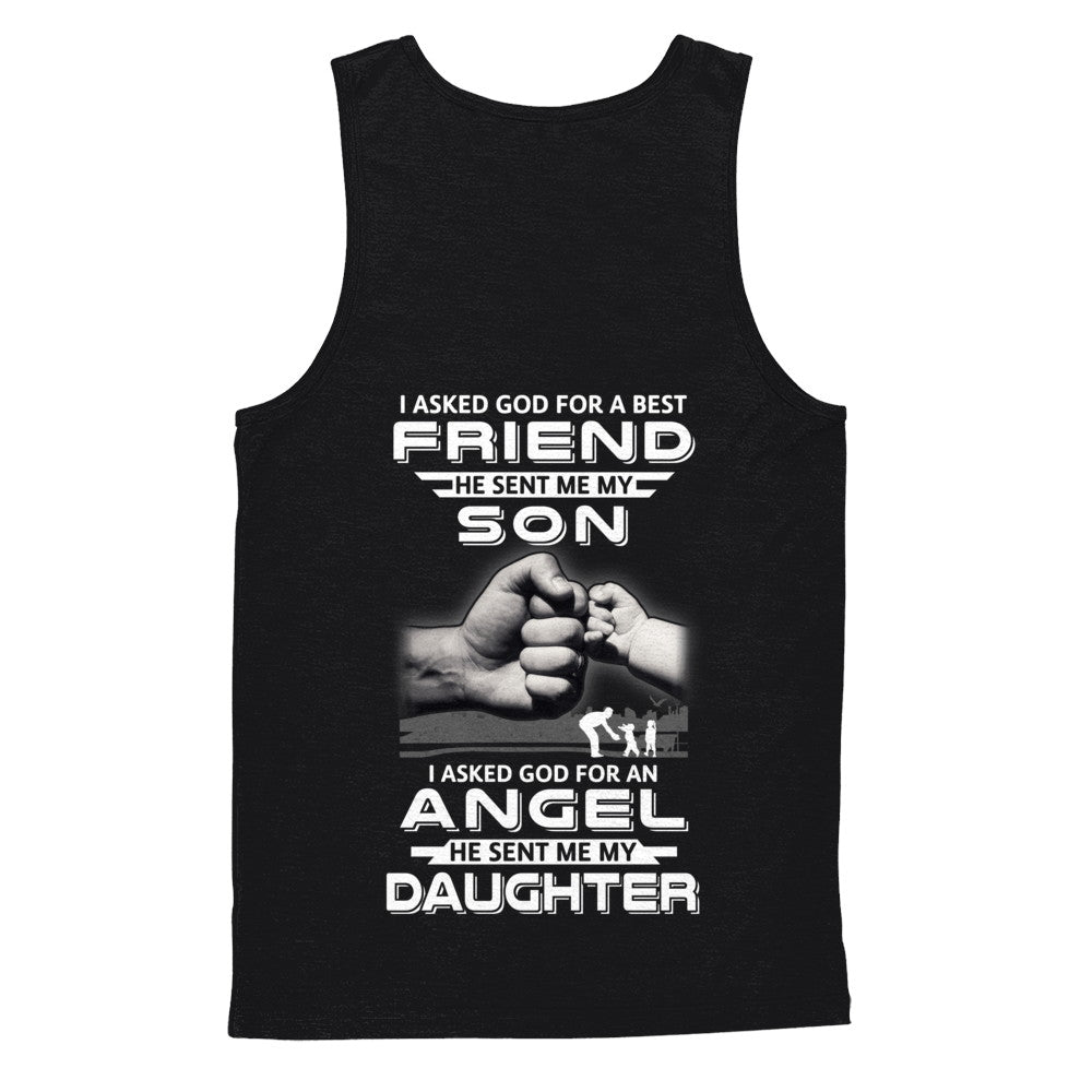 Asked God For A Best Friend He Sent Me My Son & Angel Daughter T-Shirt & Hoodie | Teecentury.com