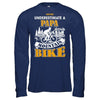 Never Underestimate A Papa With A Mountain Bike T-Shirt & Hoodie | Teecentury.com