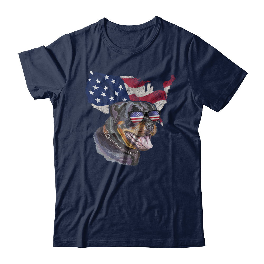 Funny Patriot Rottweiler Dog 4Th Of July American Flag T-Shirt & Hoodie | Teecentury.com