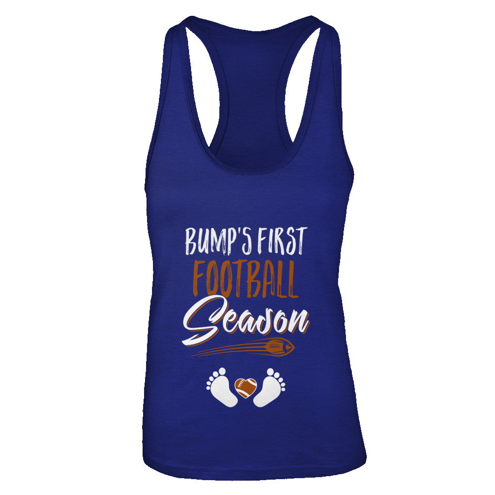 Bump's First Football Season Mommy Mothers Day T-Shirt & Tank Top | Teecentury.com