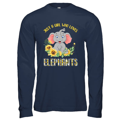 Just A Girl Who Loves Elephants And Sunflowers T-Shirt & Hoodie | Teecentury.com