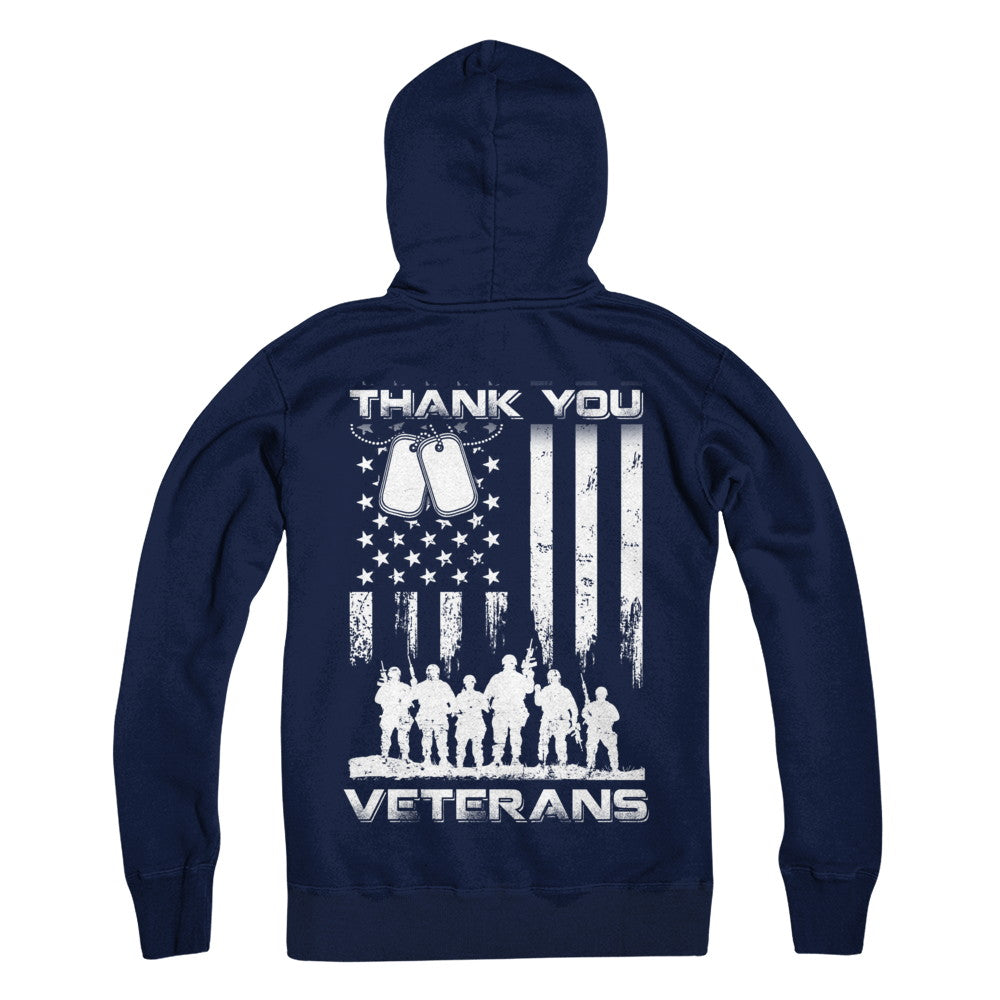 Veteran Thank You Veterans American Flag T-Shirt & Hoodie | Teecentury.com
