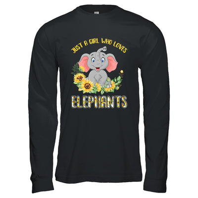 Just A Girl Who Loves Elephants And Sunflowers T-Shirt & Hoodie | Teecentury.com