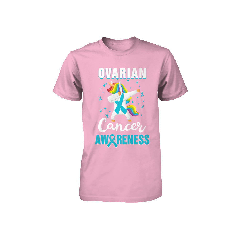 Inspirational Ovarian Cancer Awareness Unicorn Support Youth Youth Shirt | Teecentury.com