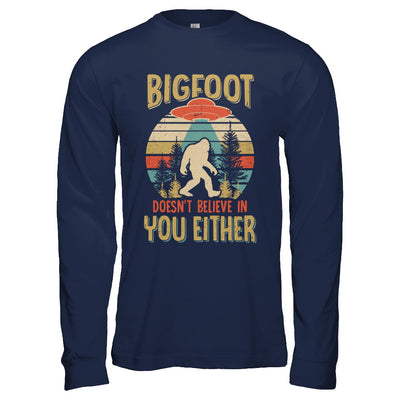Retro Bigfoot Doesn't Believe In You Either UFO T-Shirt & Hoodie | Teecentury.com