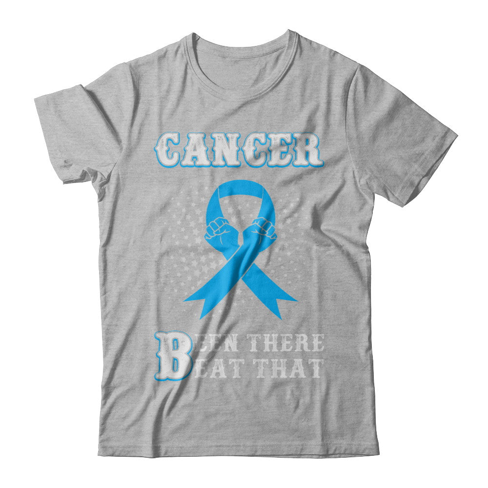 Prostate Cancer Been There Beat That Blue Awareness Ribbon T-Shirt & Hoodie | Teecentury.com