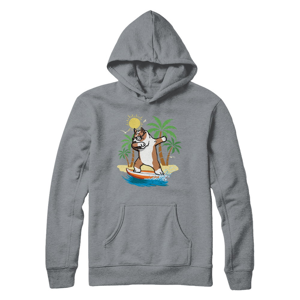 Summer Vacation Dabbing Pit bull Surfing Surfboard Gift T-Shirt & Hoodie | Teecentury.com