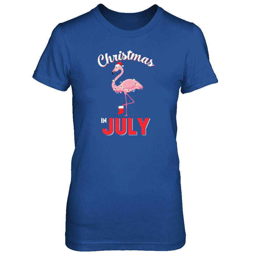 Funny Party X-Mas Flamingo Christmas In July T-Shirt & Tank Top | Teecentury.com