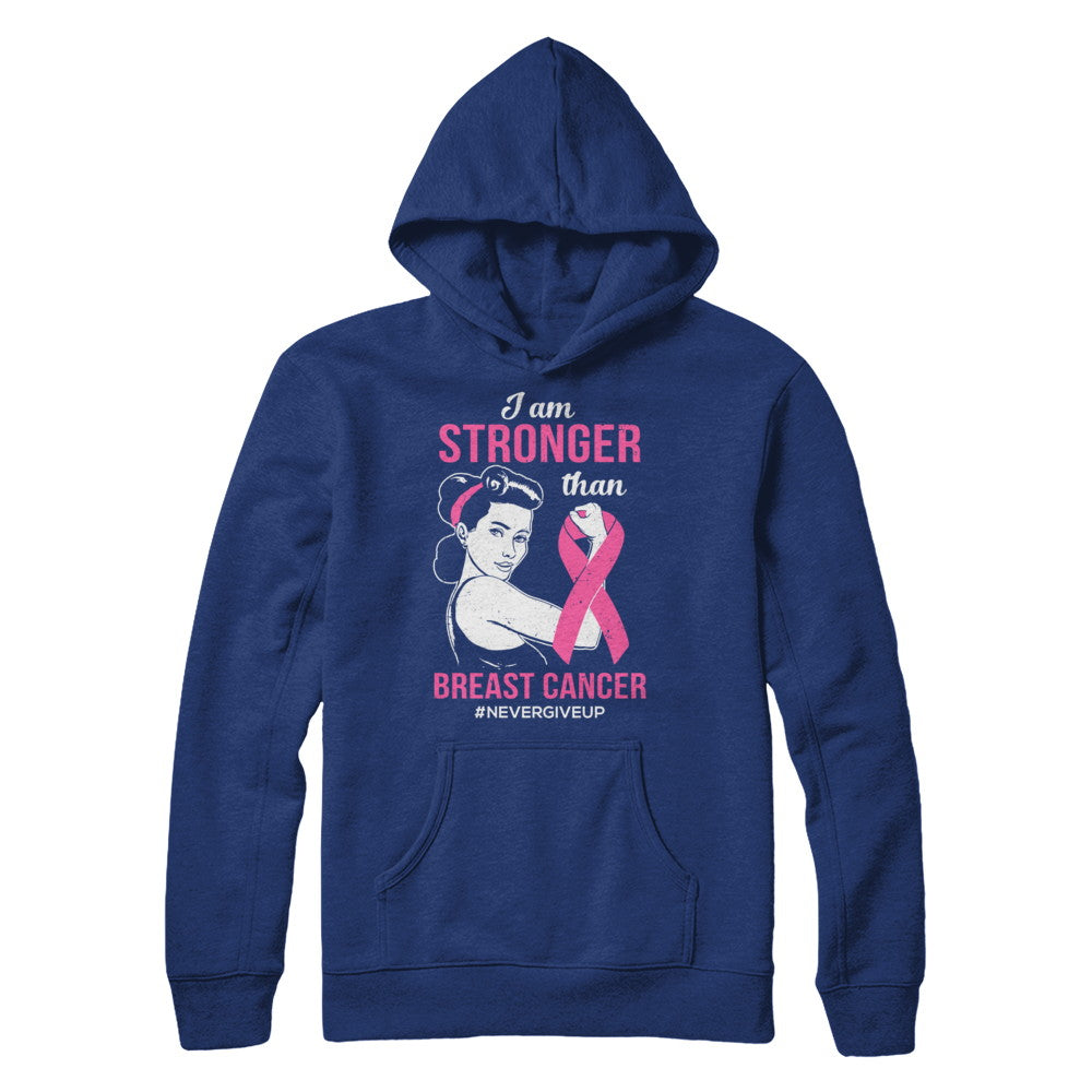 I Am Stronger Than Breast Cancer Awareness Support T-Shirt & Hoodie | Teecentury.com