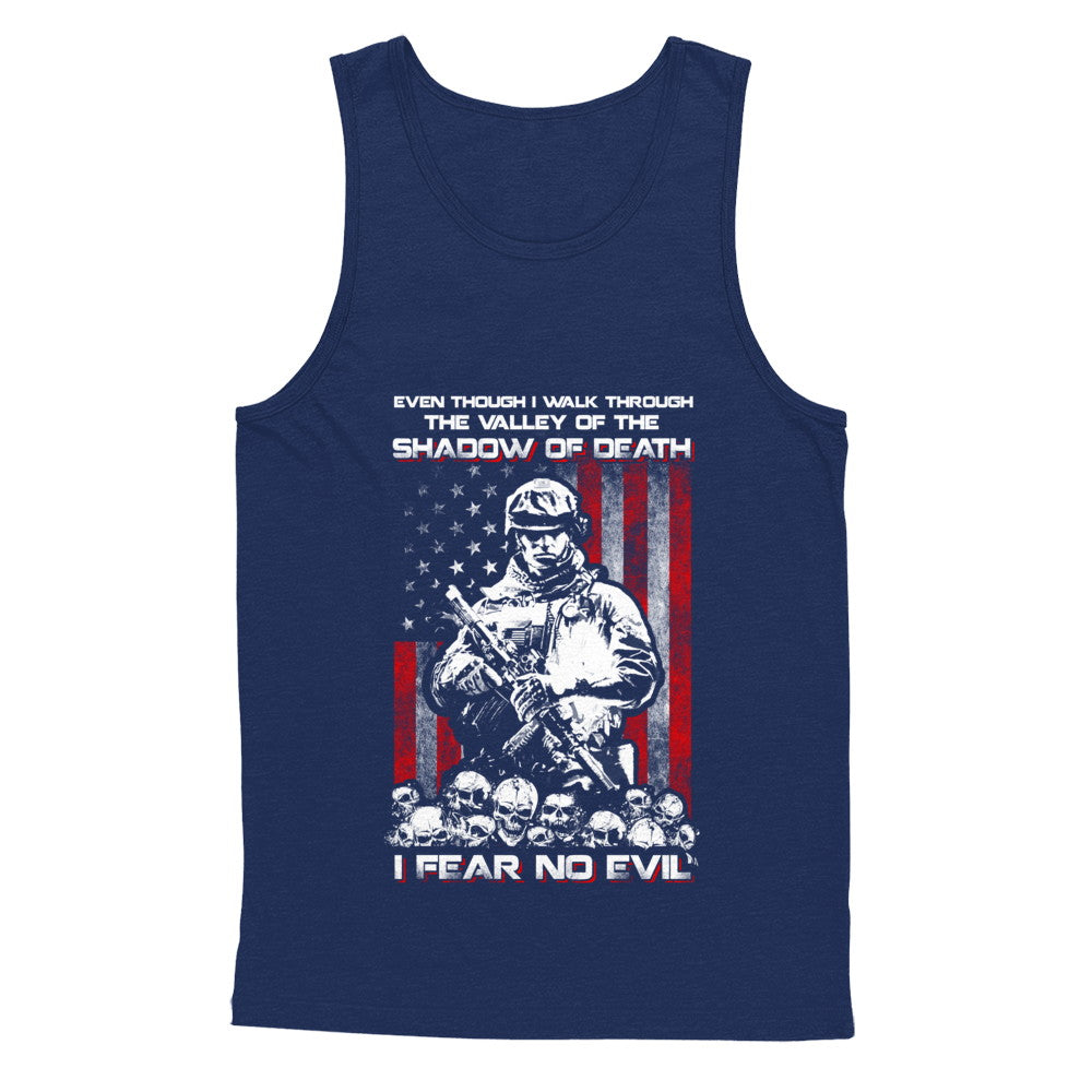 Veteran I Walk Through Shadow Of Death I Fear No Evil T-Shirt & Hoodie | Teecentury.com