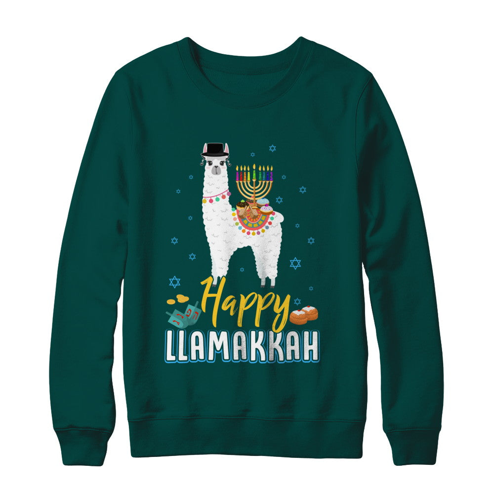 Funny Happy Llamakkah Hanukkah Llama T-Shirt & Sweatshirt | Teecentury.com