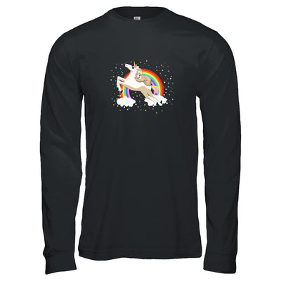 Funny Sloth Riding Unicorn Lover T-Shirt & Tank Top | Teecentury.com