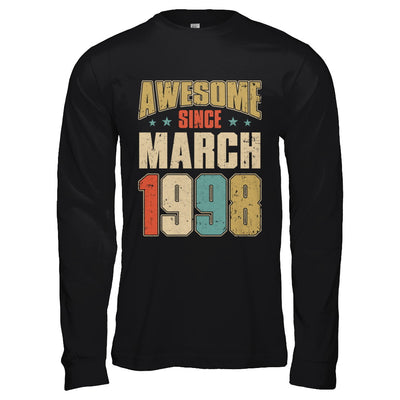 Vintage Retro Awesome Since March 1998 24th Birthday T-Shirt & Hoodie | Teecentury.com