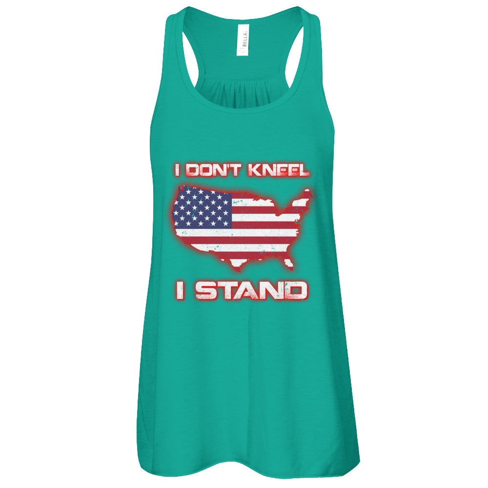 I Don't Kneel I Stand Us American Flag T-Shirt & Tank Top | Teecentury.com