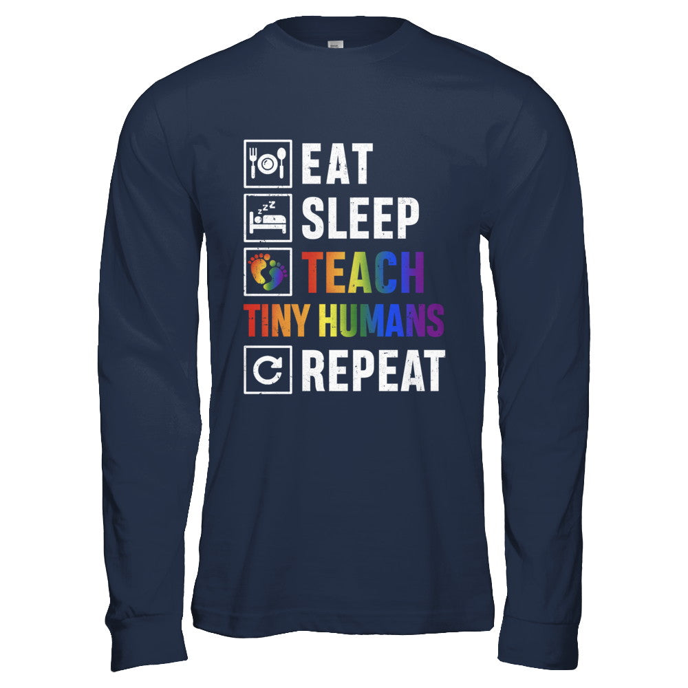 Eat Sleep Teach Tiny Humans Repeat Mommy T-Shirt & Hoodie | Teecentury.com