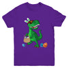 Funny Dabbing Cool Easter Bunny Dinosaur Youth Youth Shirt | Teecentury.com