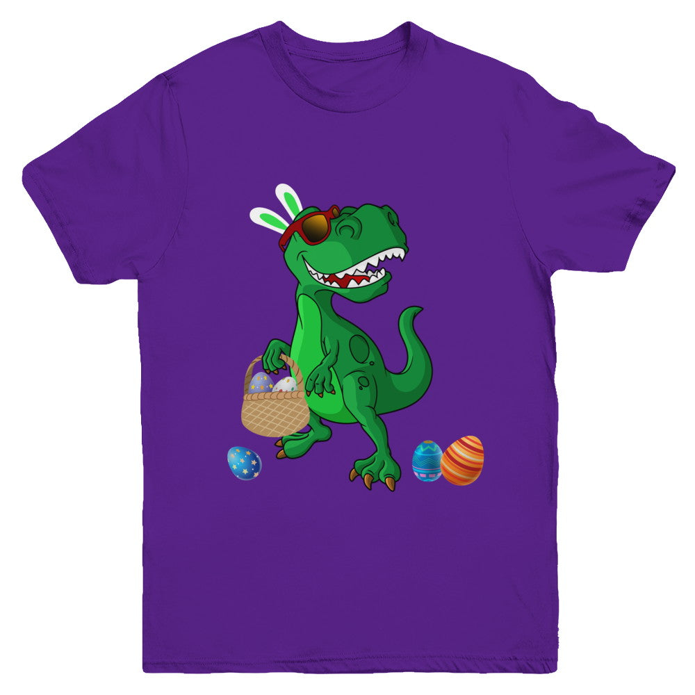 Funny Dabbing Cool Easter Bunny Dinosaur Youth Youth Shirt | Teecentury.com