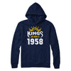 Kings Are Born In 1958 Birthday Gift T-Shirt & Hoodie | Teecentury.com