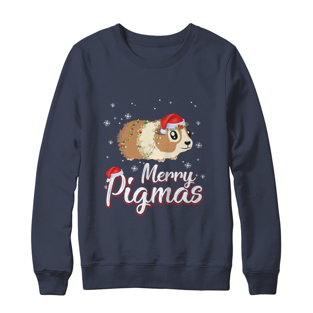 Merry Pigmas Funny Guinea Pig Santa Hat Christmas Gift T-Shirt & Sweatshirt | Teecentury.com