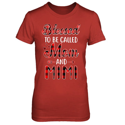 Red Buffalo Plaid Blessed To Be Called Mom And Mimi T-Shirt & Hoodie | Teecentury.com