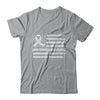 Clear Ribbon Lung Cancer Awareness US Flag T-Shirt & Hoodie | Teecentury.com