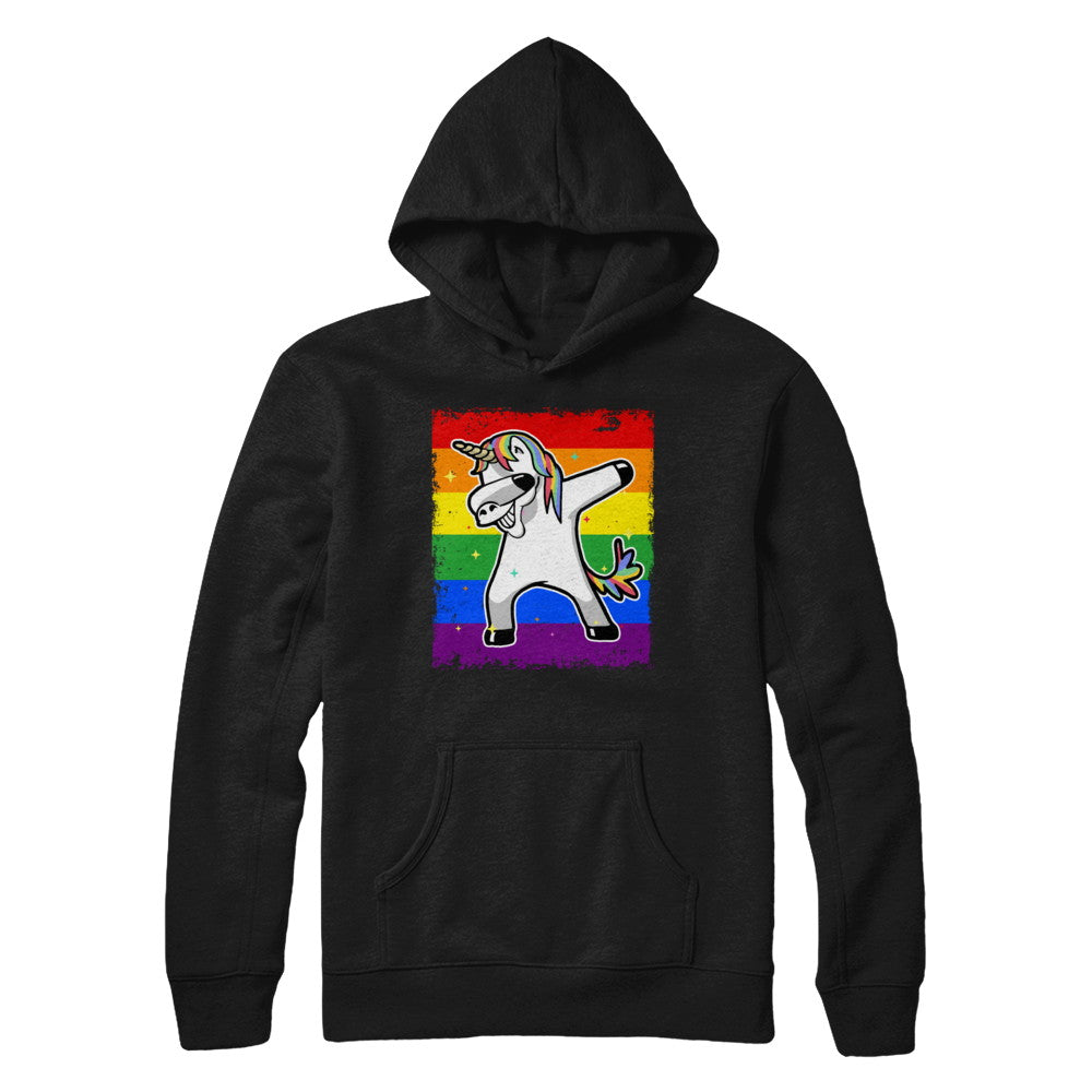 Dabbing Unicorn Lgbt Gay Pride Flag T-Shirt & Hoodie | Teecentury.com