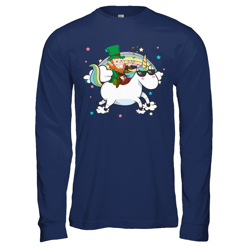 St Patrick's Day Lepricorn Leprechaun Riding Unicorn T-Shirt & Hoodie | Teecentury.com