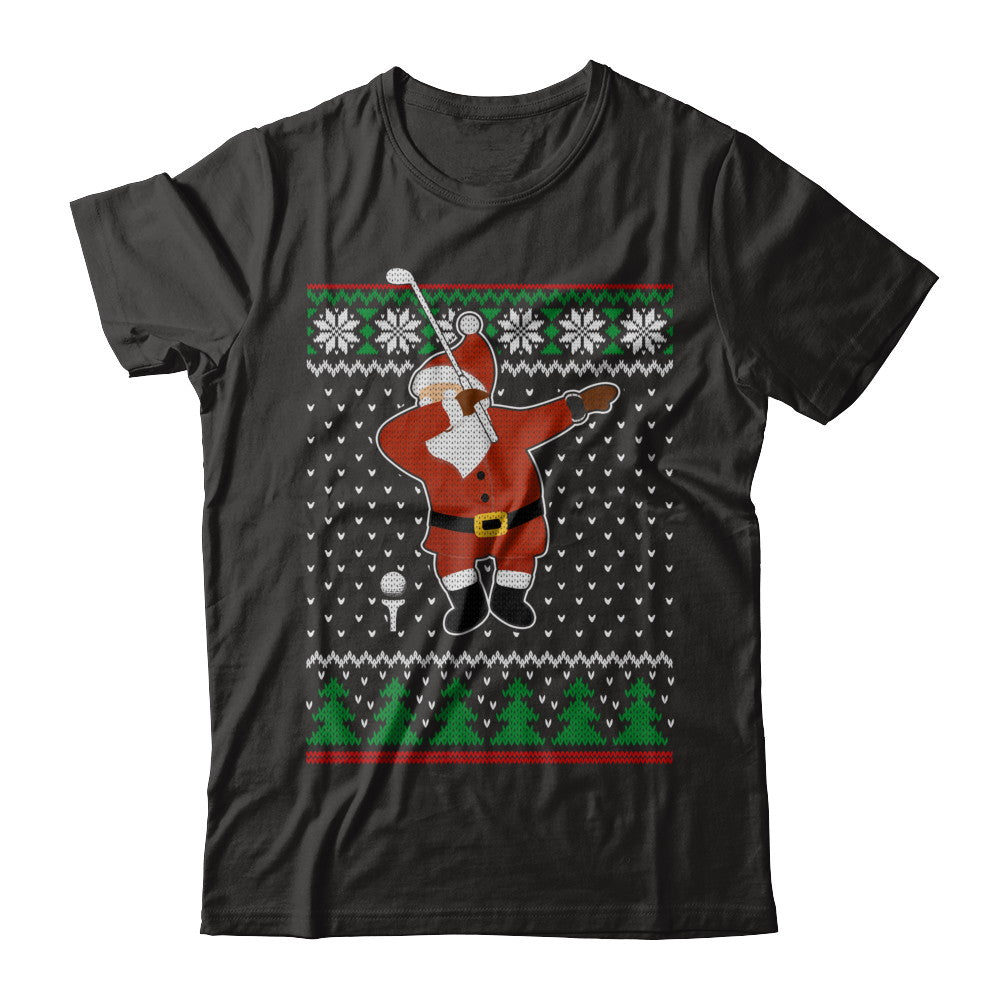 Dabbing Santa Golf Ugly Sweater Christmas T-Shirt & Sweatshirt | Teecentury.com