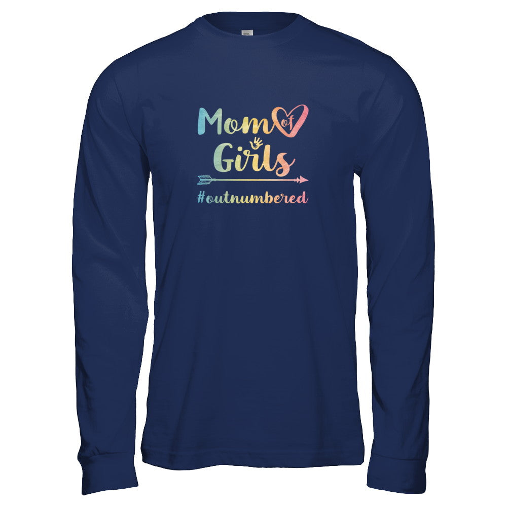 Mom Of Girls Outnumbered T-Shirt & Tank Top | Teecentury.com