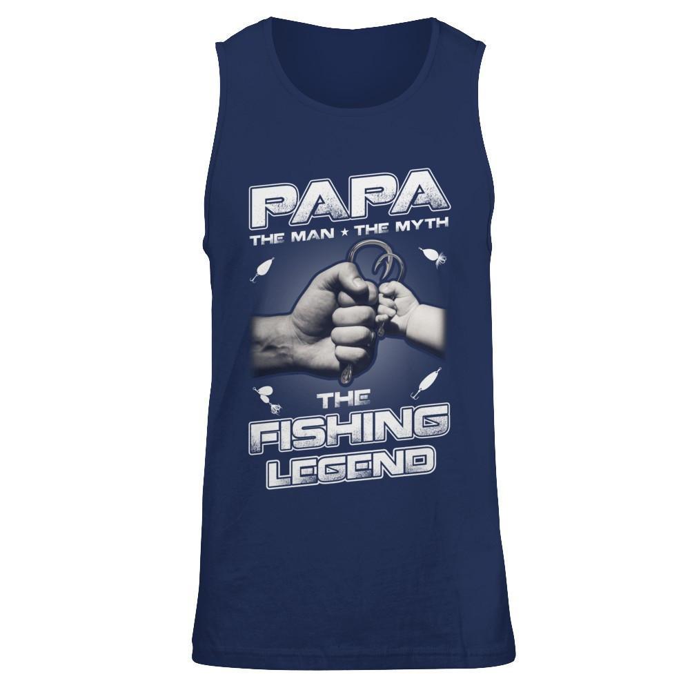 Papa The Man The Myth The Fishing Legend T-Shirt & Hoodie | Teecentury.com
