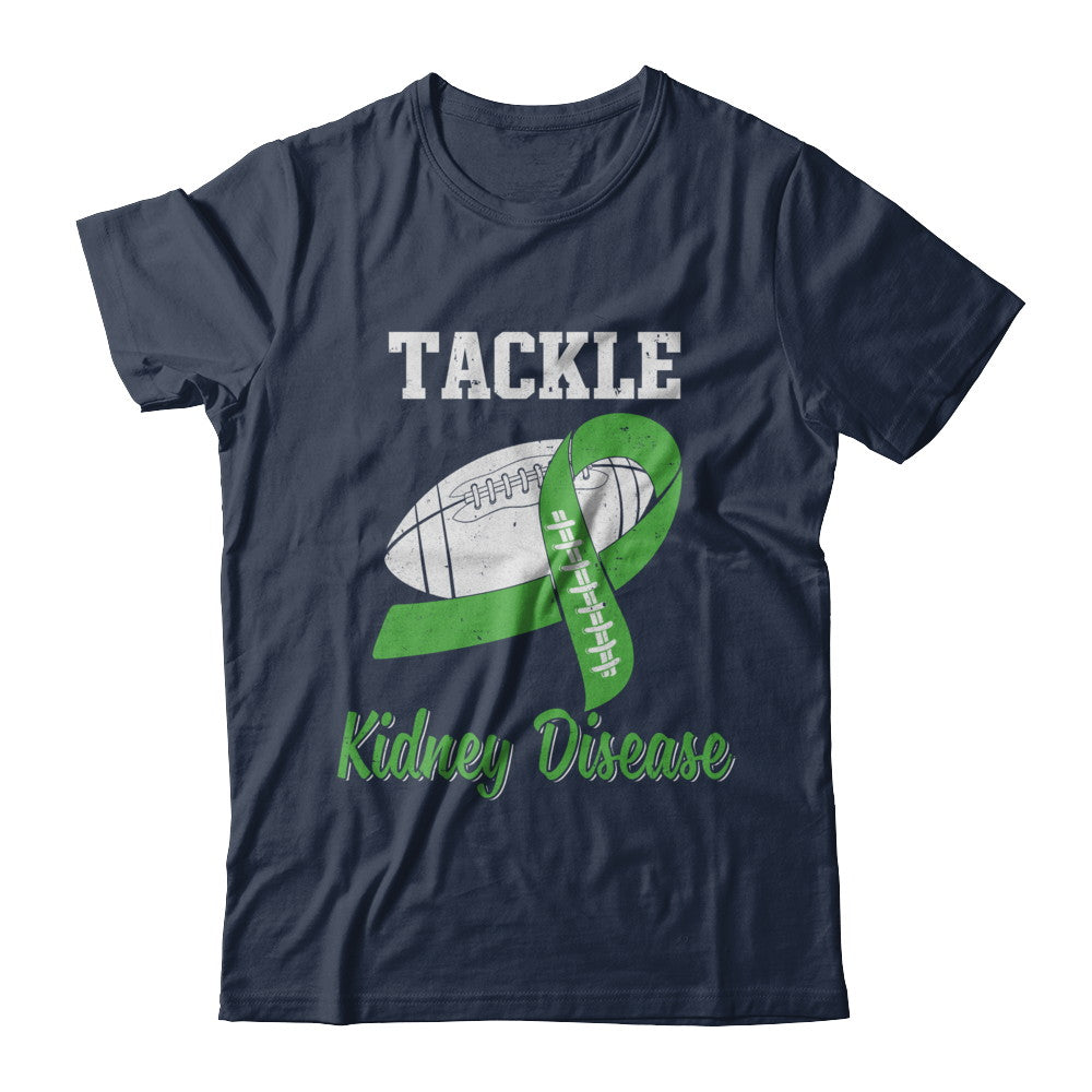 Football Survivor Tackle Green Kidney Disease Awareness T-Shirt & Hoodie | Teecentury.com