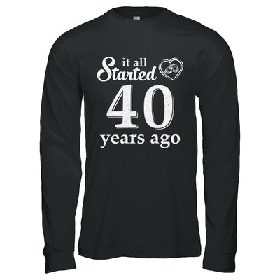 40Th Wedding Anniversary Married Couples 1982 Husband Wife T-Shirt & Hoodie | Teecentury.com