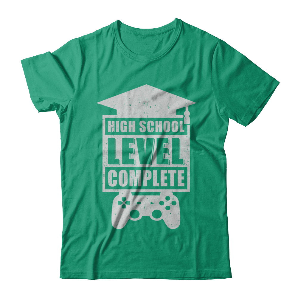 High School Level Complete Graduation Video Gamer T-Shirt & Hoodie | Teecentury.com