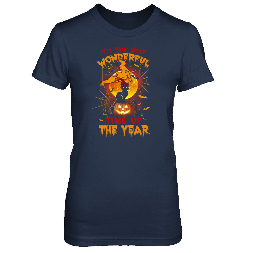 Halloween Cat It's The Most Wonderful Time Of The Year Witches T-Shirt & Tank Top | Teecentury.com