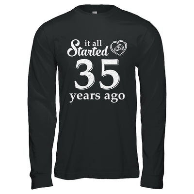 35Th Wedding Anniversary Married Couples 1987 Husband Wife T-Shirt & Hoodie | Teecentury.com