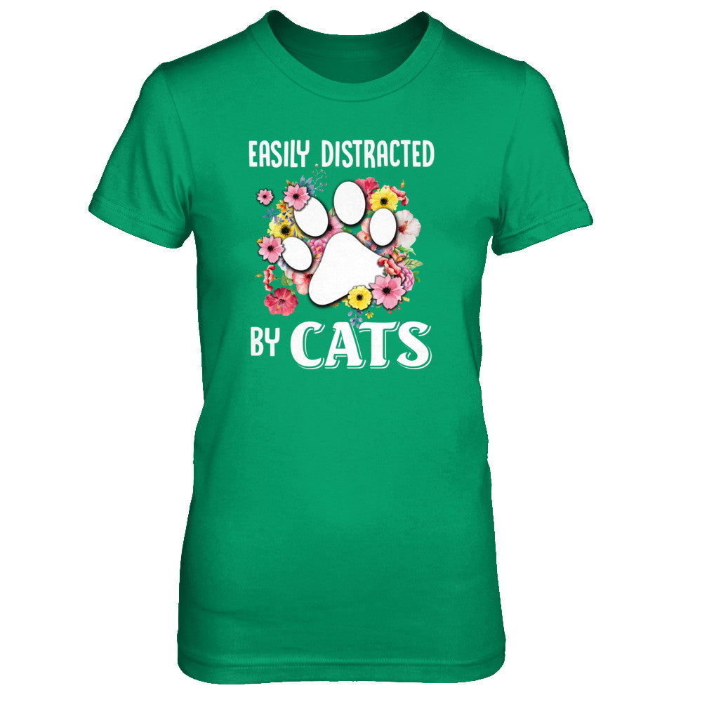 Easily Distracted By Cats T-Shirt & Tank Top | Teecentury.com