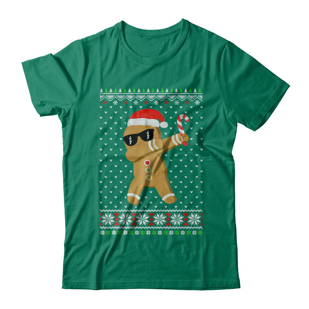 Dabbing Gingerbread Man Ugly Christmas Sweater T-Shirt & Sweatshirt | Teecentury.com