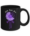Faith Hope Love Purple Ribbon Pancreatic Cancer Awareness Mug Coffee Mug | Teecentury.com