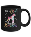 Just A Girl Who Loves Boxers Cute Boxer Lover Mug Coffee Mug | Teecentury.com