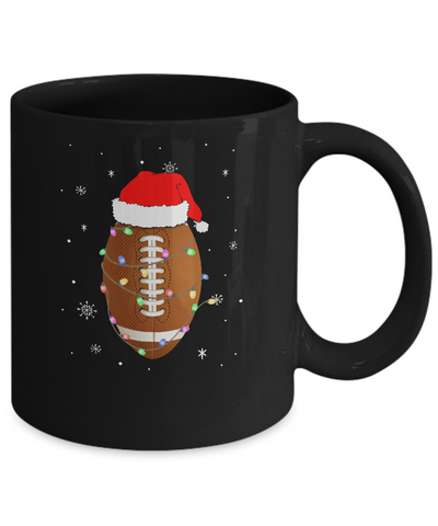 Santa Hat Football Christmas Gifts Mug Coffee Mug | Teecentury.com