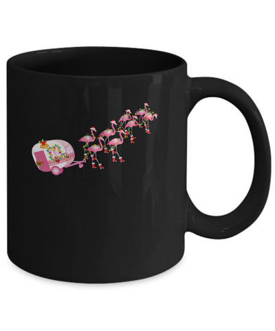 Flamingo Camper Christmas Santa Gift For Glamping Holiday Mug Coffee Mug | Teecentury.com