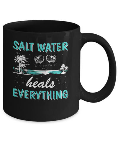 Saltwater Heals Everything Mug Coffee Mug | Teecentury.com