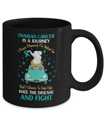 Ovarian Cancer Awareness Is A Journey Mug Coffee Mug | Teecentury.com