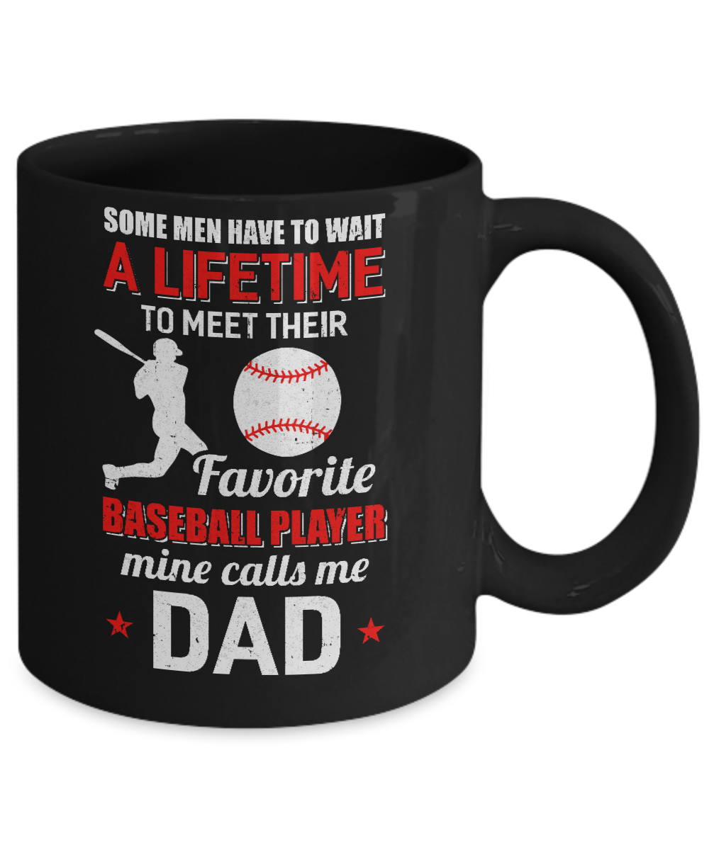 Mens Favorite Baseball Player Calls Me Dad Travel Mug