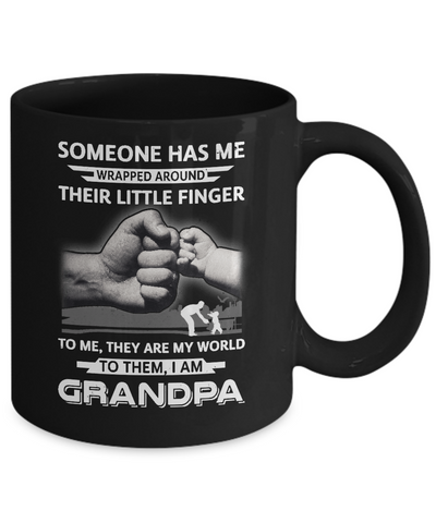 Someone Has Me Wrapped Around Their Little Finger Grandpa Mug Coffee Mug | Teecentury.com